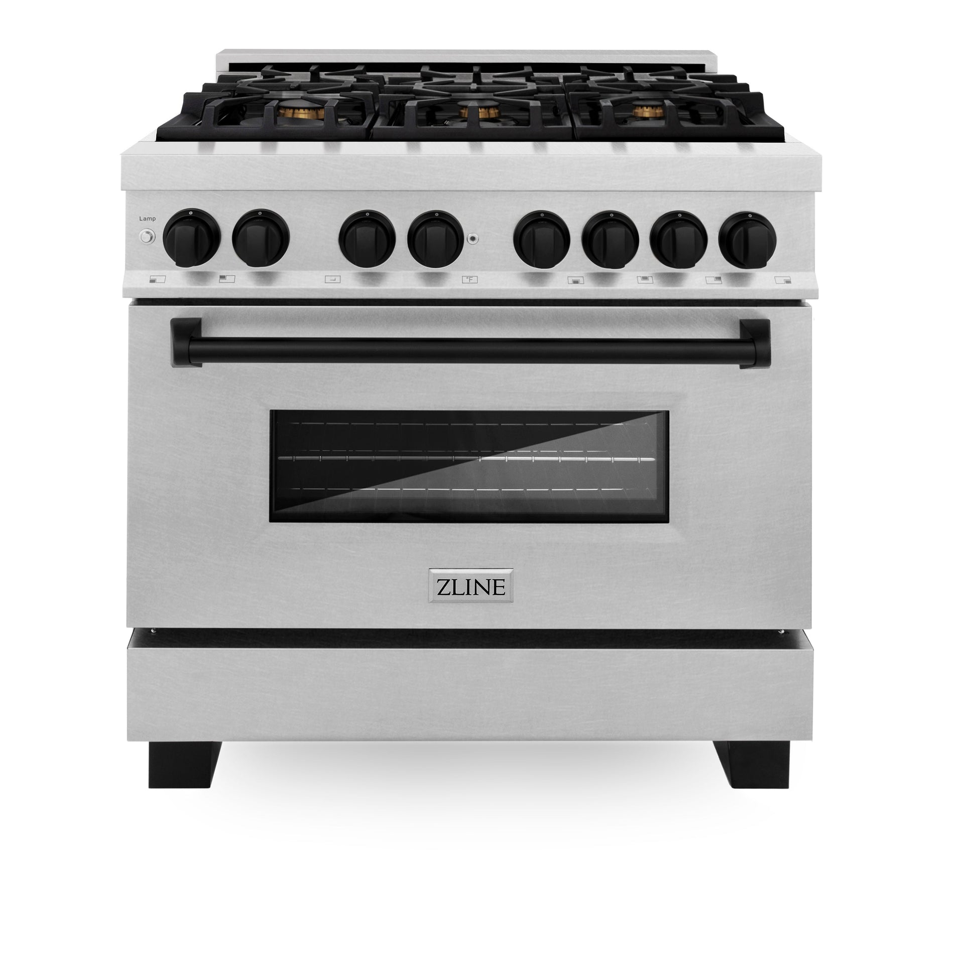 zline-autograph-36-in-4-6-cu-ft-legacy-dual-fuel-range-with-6-gas-burners-and-electric-convection-oven-in-satin-stainless-steel-with-matte-black-accents-rasz-sn-36-mb