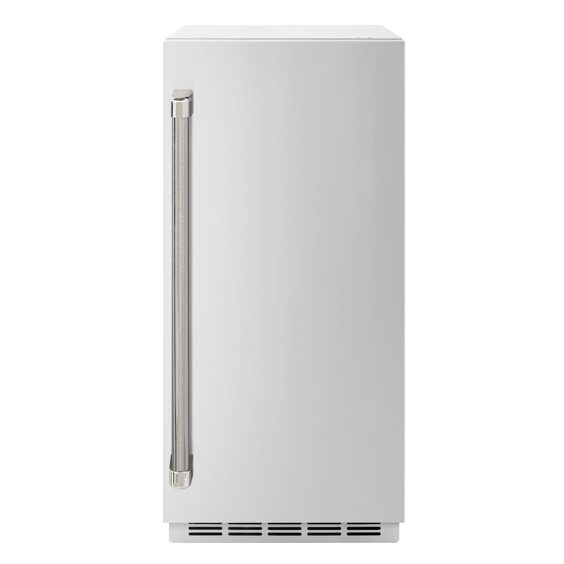 zline-autograph-15-touchstone-clear-cube-ice-maker-with-drain-pump-and-solid-stainless-steel-door-with-polished-nickel-helix-handle-iccdz-st-15-kpn