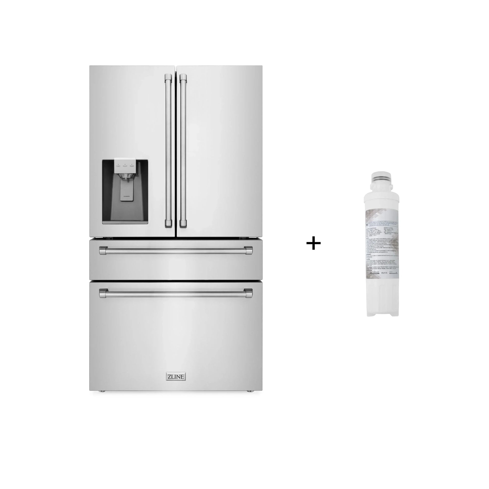 zline-36-in-french-door-refrigerator-21-6-cu-ft-capacity-water-ice-dispenser-water-filter-stainless-steel-rfm-w-wf-36