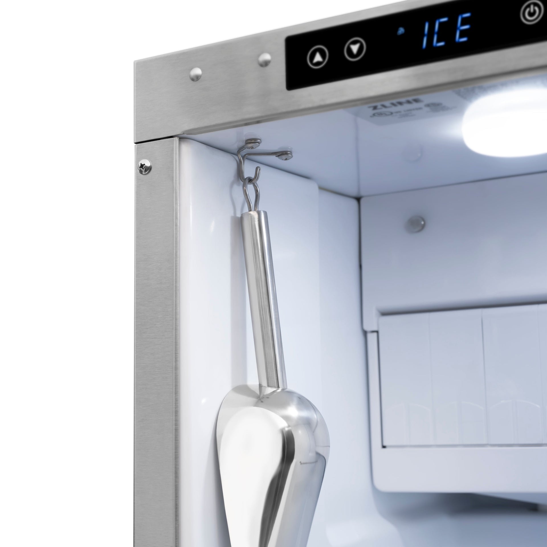 zline-autograph-15-touchstone-gourmet-ice-maker-with-drain-pump-and-black-matte-door-with-champagne-bronze-handle-igmdz-blm-15-cb