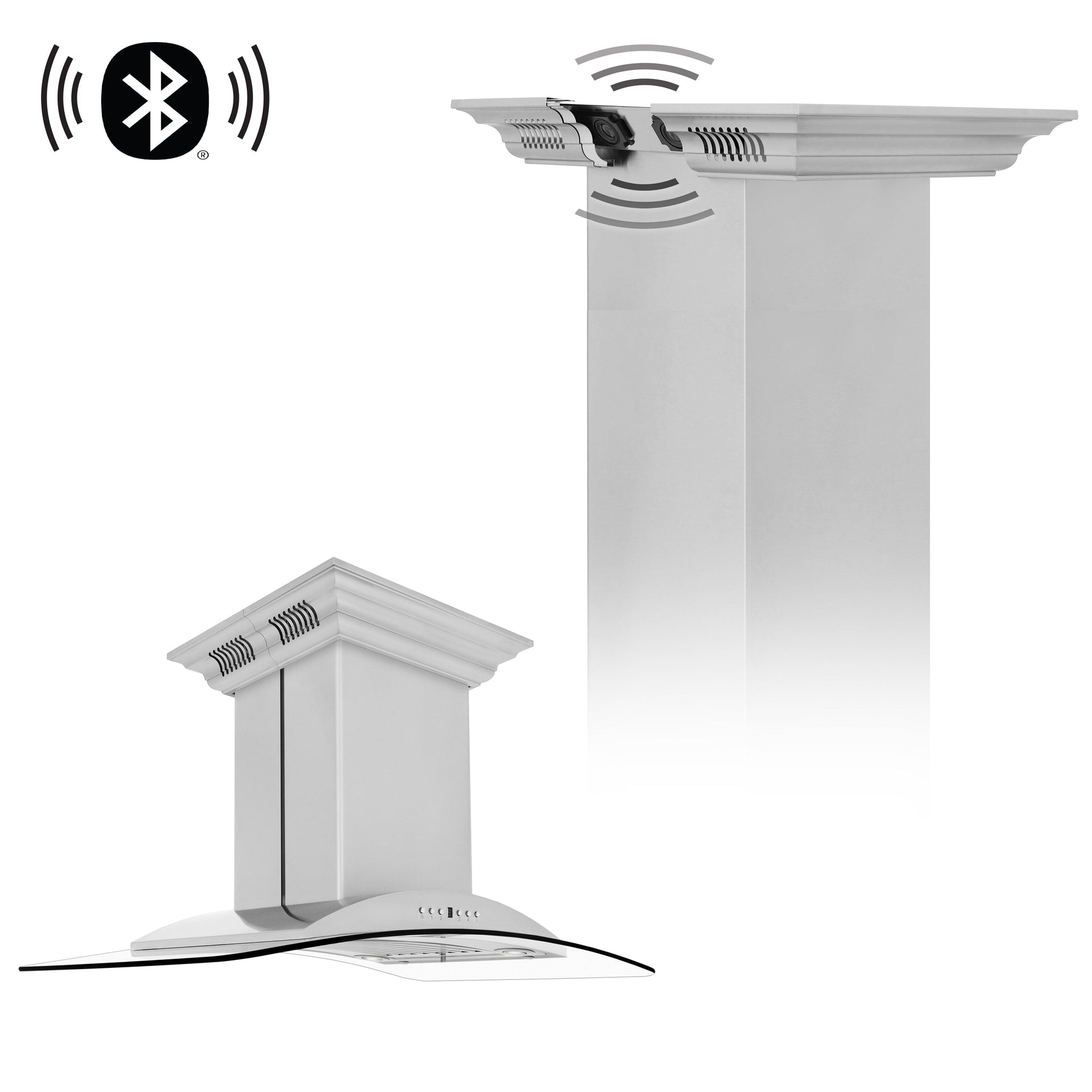 zline-36-in-island-mount-range-hood-400-cfm-stainless-steel-crownsound-bluetooth-speakers-gl9icrn-bt-36