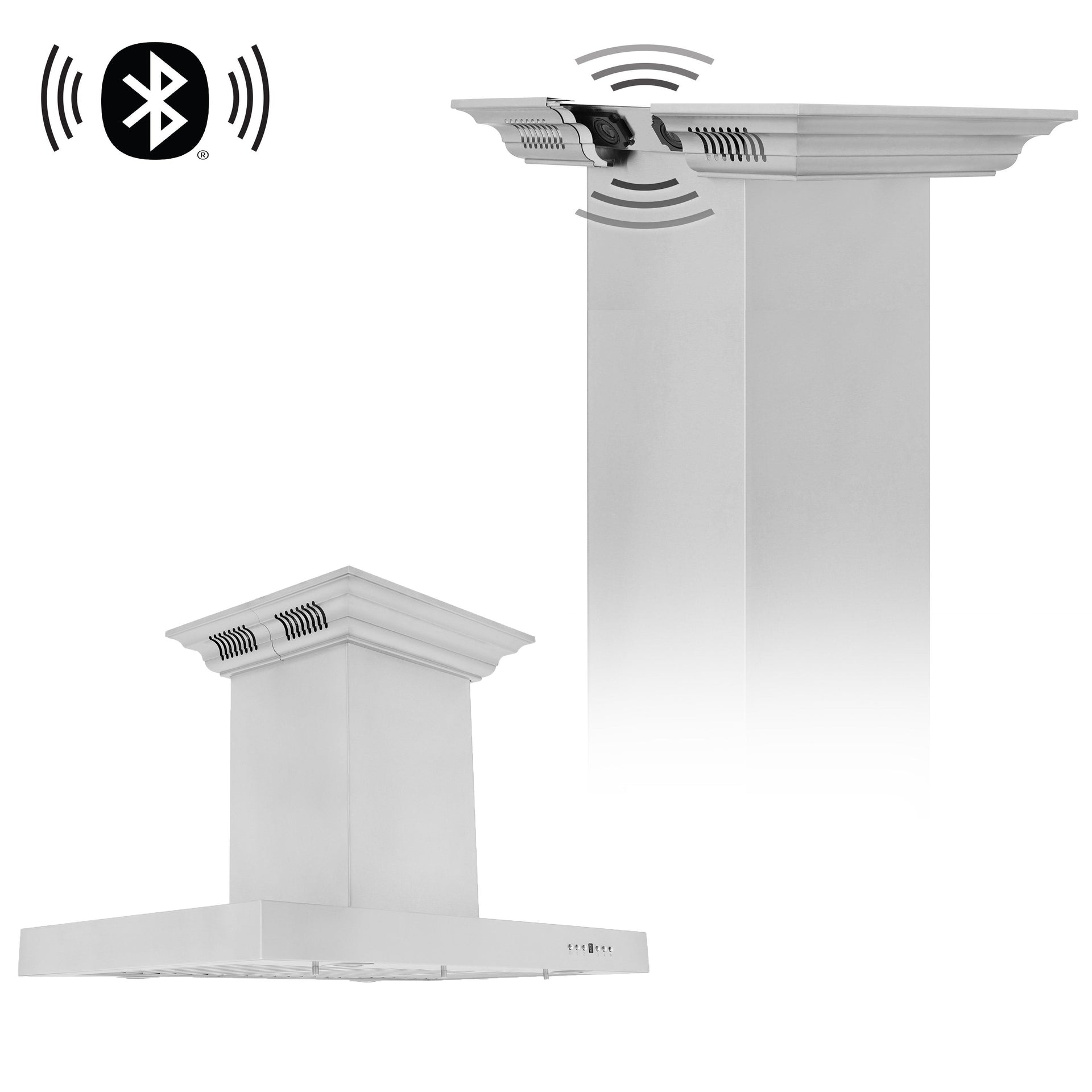 zline-36-in-island-mount-range-hood-with-crownsound-bluetooth-speakers-stainless-steel-400-cfm-ke2icrn-bt-36