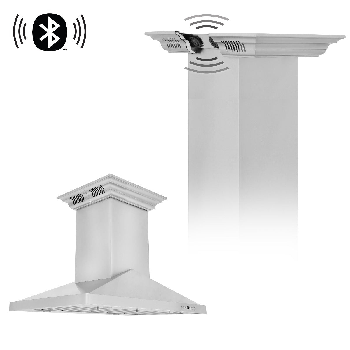 zline-36-in-island-mount-range-hood-400-cfm-stainless-steel-crownsound-bluetooth-speakers-gl1icrn-bt-36