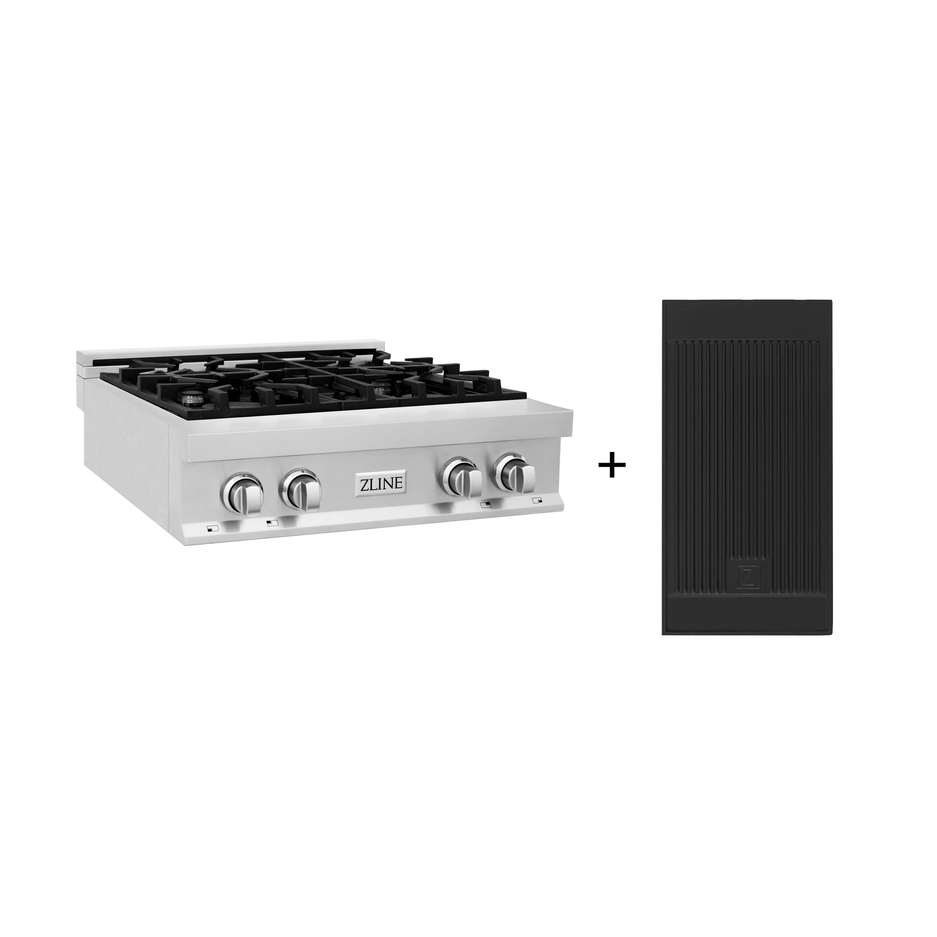 zline-30-rangetop-in-stainless-steel-with-4-gas-burners-and-griddle-rt-gr-30