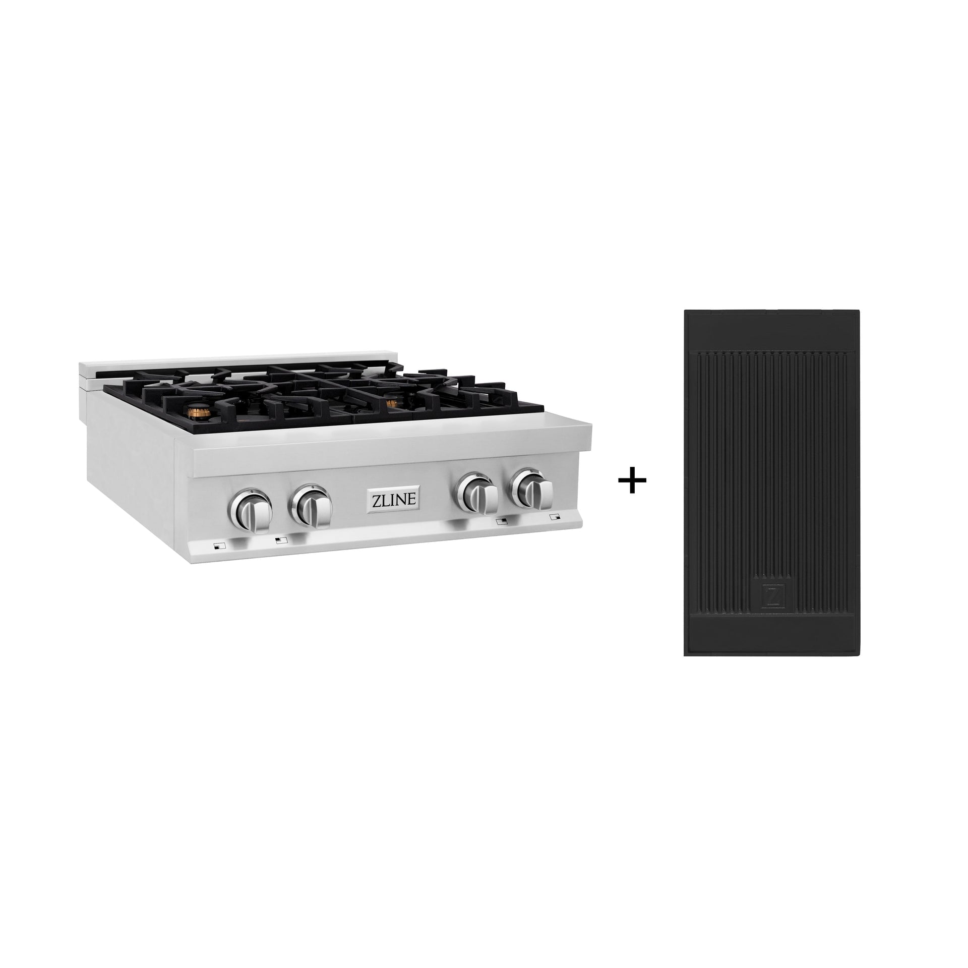 zline-30-rangetop-in-stainless-steel-with-4-gas-brass-burners-and-griddle-rt-br-gr-30