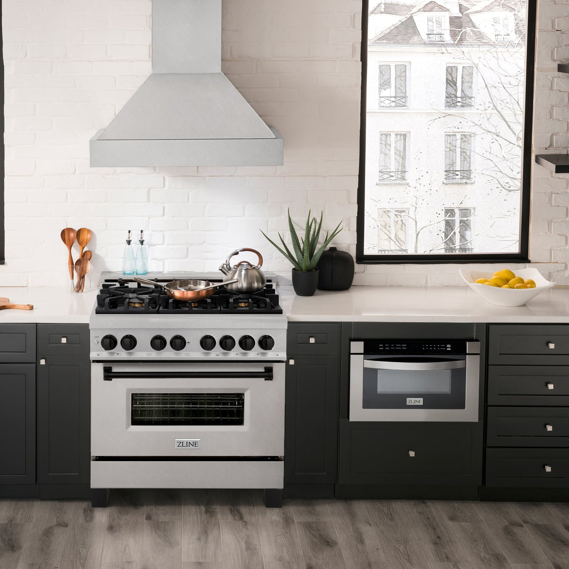 zline-autograph-36-in-4-6-cu-ft-legacy-dual-fuel-range-with-6-gas-burners-and-electric-convection-oven-in-satin-stainless-steel-with-matte-black-accents-rasz-sn-36-mb