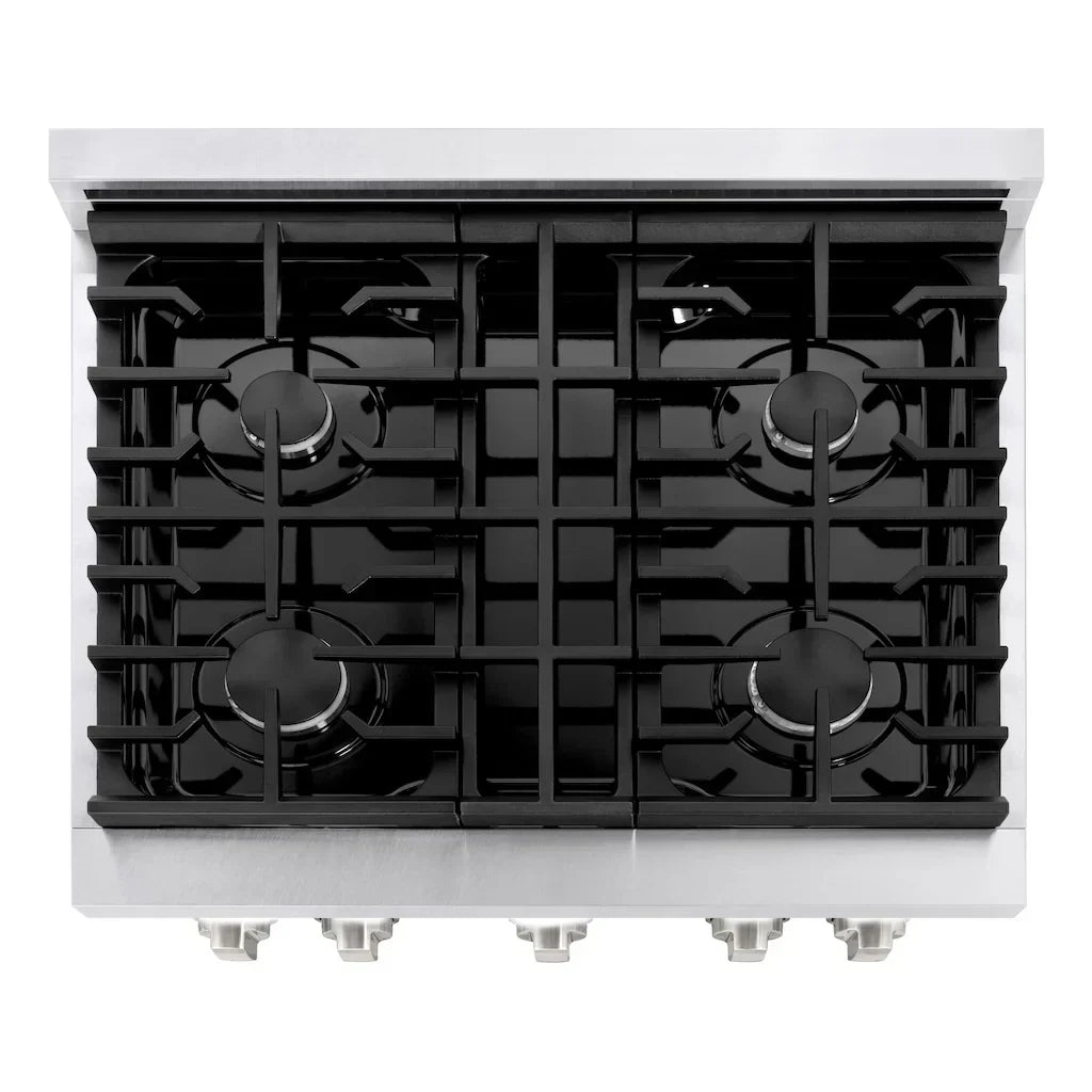 zline-30-inch-paramount-gas-range-4-2-cu-ft-convection-oven-with-4-burners-satin-stainless-steel-sgrs-30