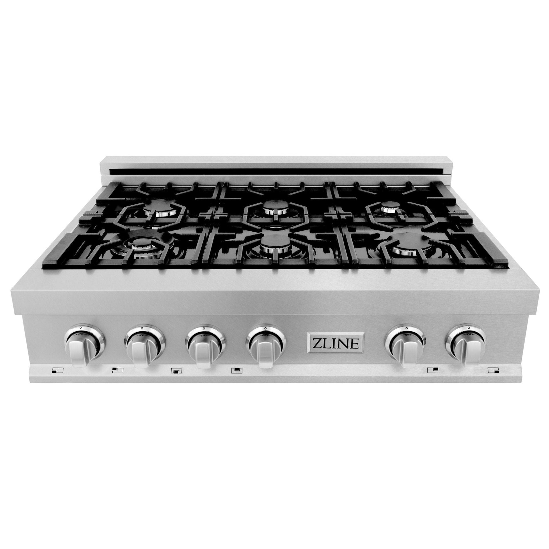 zline-36-legacy-gas-rangetop-with-6-burners-and-porcelain-cooktop-in-satin-stainless-steel-with-griddle-rts-gr-36