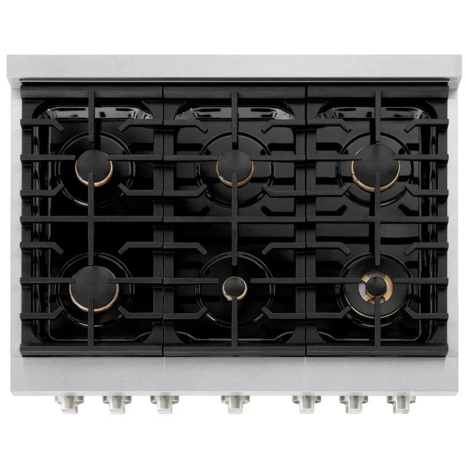 zline-36-in-paramount-gas-range-with-6-brass-burners-and-5-2-cu-ft-convection-gas-oven-in-satin-stainless-steel-sgrs-br-36