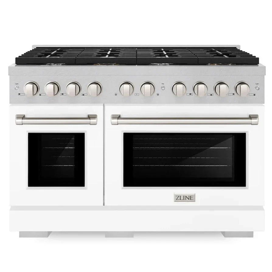 zline-48-in-6-7-cu-ft-paramount-double-oven-gas-range-with-8-burners-convection-oven-satin-stainless-steel-with-white-matte-doors-sgrs-wm-48