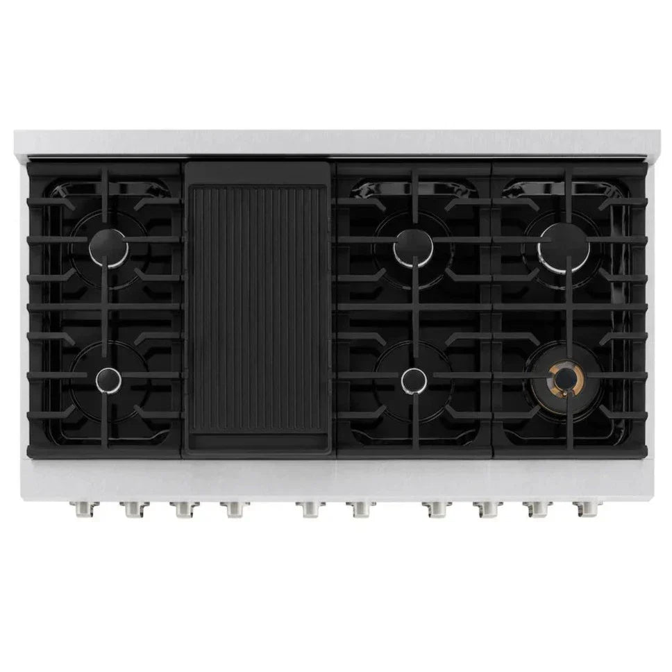 zline-48-in-6-7-cu-ft-paramount-double-oven-gas-range-with-8-burners-convection-oven-satin-stainless-steel-with-white-matte-doors-sgrs-wm-48