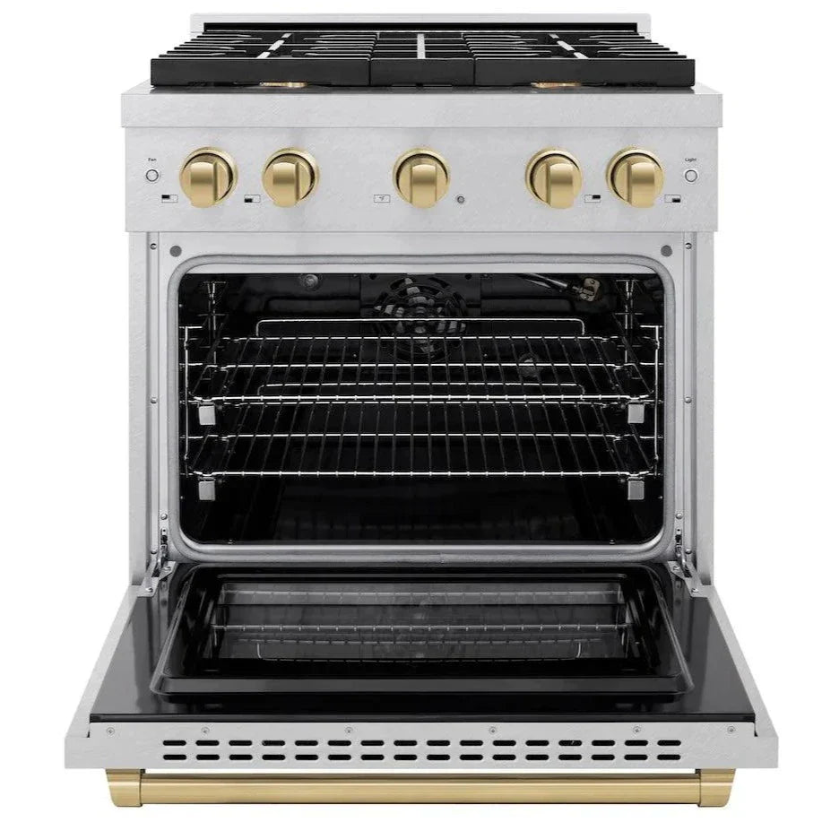 zline-autograph-30-in-4-2-cu-ft-paramount-gas-range-with-4-burners-and-convection-gas-oven-in-satin-stainless-steel-with-champagne-bronze-accents-sgrsz-30-cb