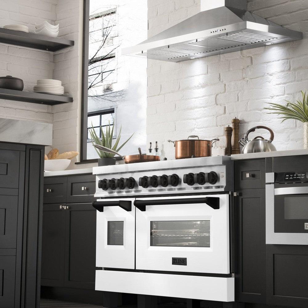 zline-autograph-edition-48-in-6-0-cu-ft-dual-fuel-range-with-gas-cooktop-and-electric-convection-oven-in-stainless-steel-with-white-matte-door-and-matte-black-accents-raz-wm-48-mb