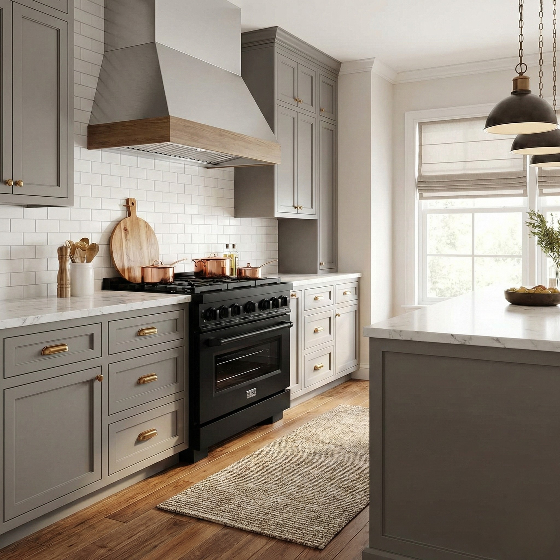 zline-paramount-36-in-gas-range-with-convection-oven-6-brass-burners-5-2-cu-ft-capacity-black-stainless-steel-sgrb-br-36