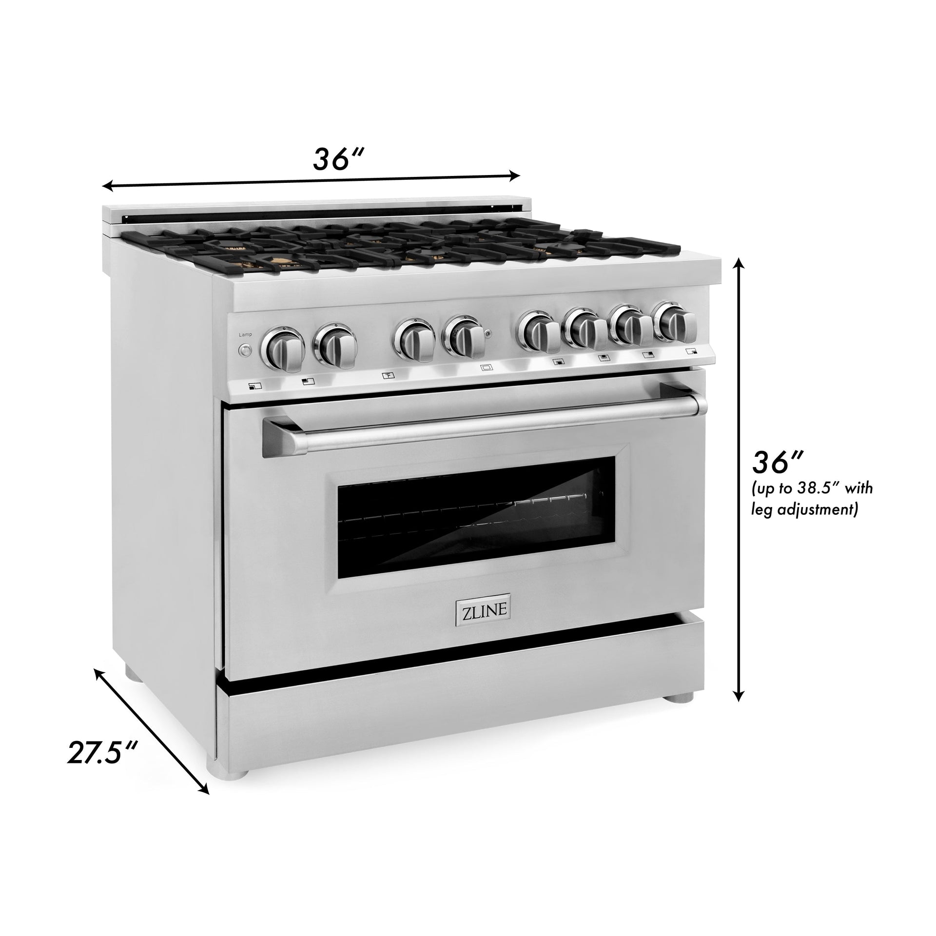 zline-36-in-dual-fuel-range-with-6-brass-gas-burners-electric-convection-oven-griddle-4-6-cu-ft-stainless-steel-ra-br-gr-36