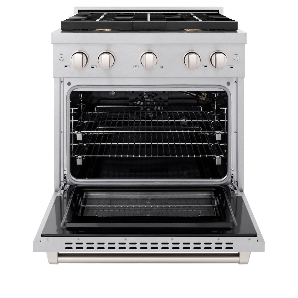 zline-30-inch-paramount-gas-range-with-convection-gas-oven-4-brass-burners-4-2-cu-ft-satin-stainless-steel-sgrs-br-30
