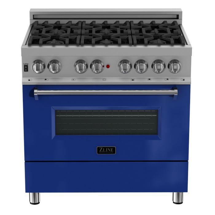 zline-36-in-legacy-dual-fuel-range-4-6-cu-ft-6-burner-gas-cooktop-electric-convection-oven-satin-stainless-steel-with-blue-gloss-door-ras-bg-36