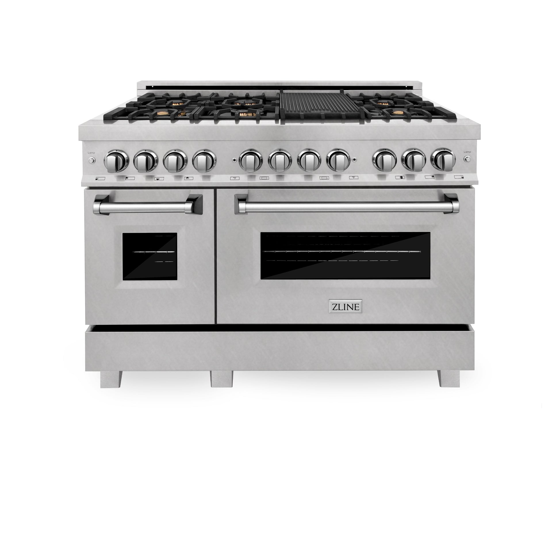zline-48-in-6-0-cu-ft-legacy-dual-fuel-range-with-6-brass-burners-and-griddle-2-electric-ovens-satin-stainless-steel-ras-sn-br-gr-48