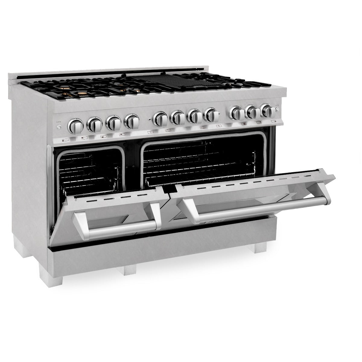 zline-48-in-dual-fuel-range-with-6-sealed-brass-burners-double-electric-convection-ovens-satin-stainless-steel-door-6-0-cu-ft-total-capacity-ras-sn-br-48