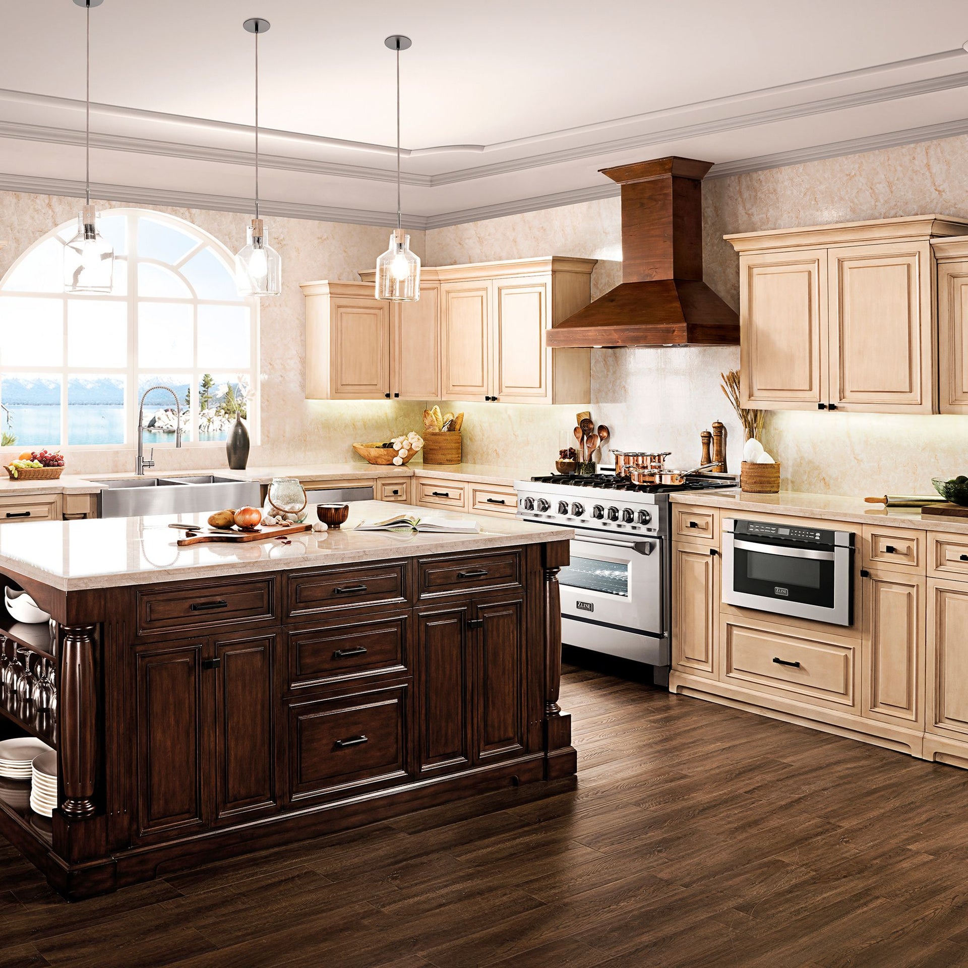 zline-36-in-wall-mount-range-hood-wooden-walnut-finish-400-cfm-designer-kitchen-ventilation-kbrr-36
